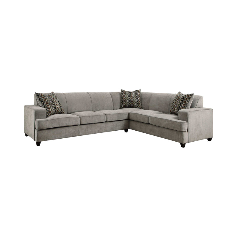 Tess - Grey - L Shape Sleeper Sectional - Ornate Home