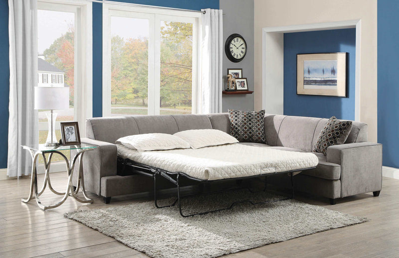 Tess - Grey - L Shape Sleeper Sectional - Ornate Home