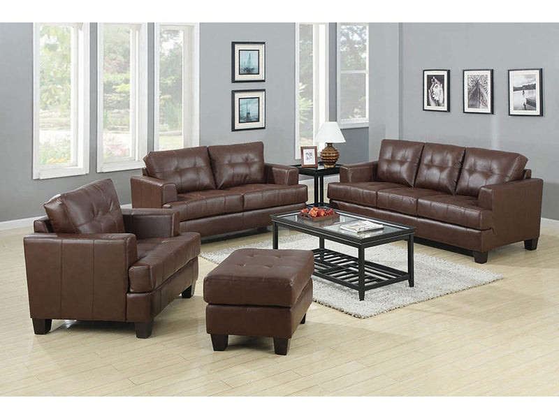 Samuel - Brown - 3pc Living Room Set - Ornate Home