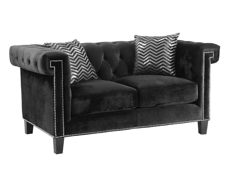 Reventlow - Black - 2pc Living Room Set - Ornate Home