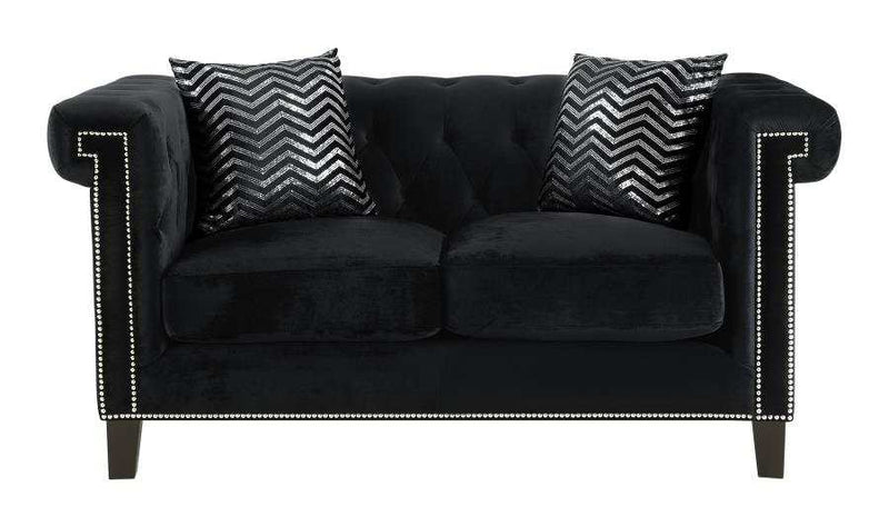 Reventlow - Black -  Loveseat - Ornate Home