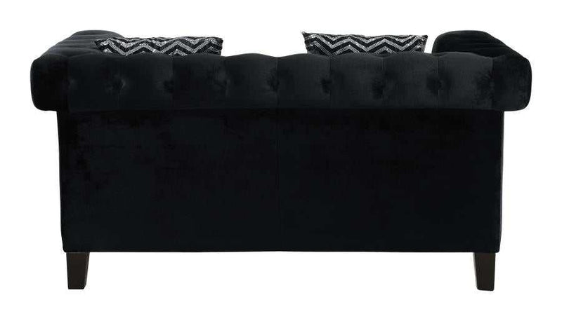 Reventlow - Black -  Loveseat - Ornate Home