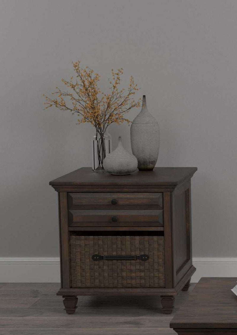 Jules - Weathered Burnish Brown - End Table - Ornate Home