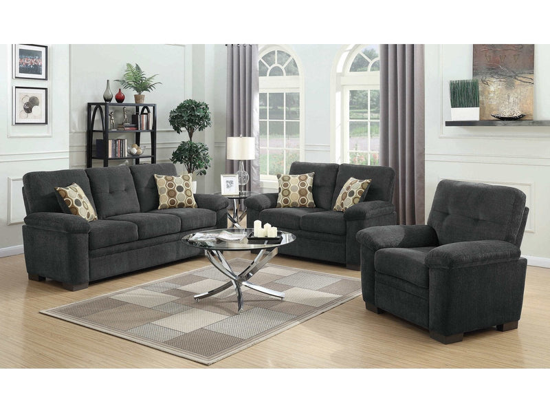 Fairbairn - Charcoal - 3pc Living Room Set - Ornate Home