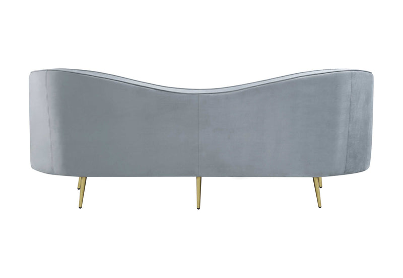 Sophia - Grey & Gold - Stationary Loveseat - Ornate Home