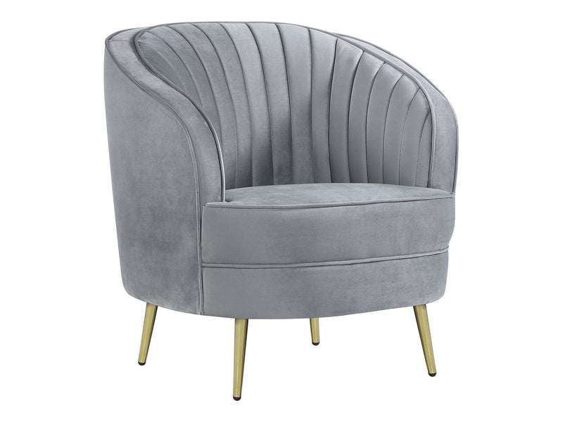 Sophia - Grey & Gold - Chair - Ornate Home