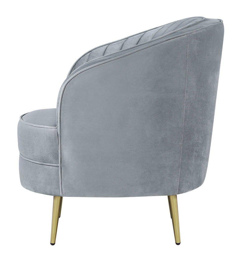 Sophia - Grey & Gold - Chair - Ornate Home