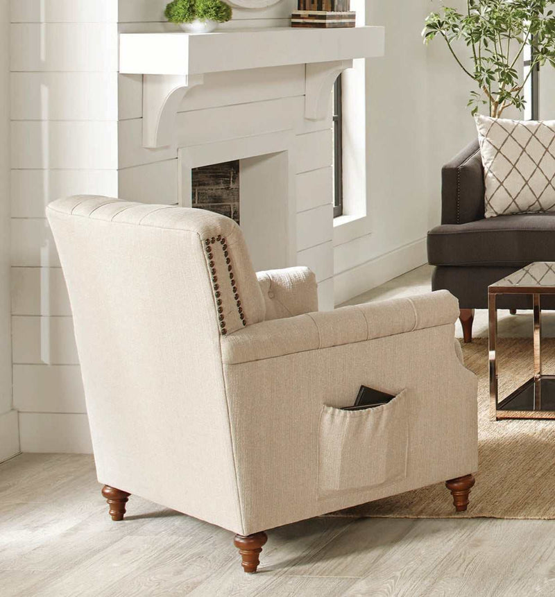 Shelby - Beige & Brown - Chair - Ornate Home