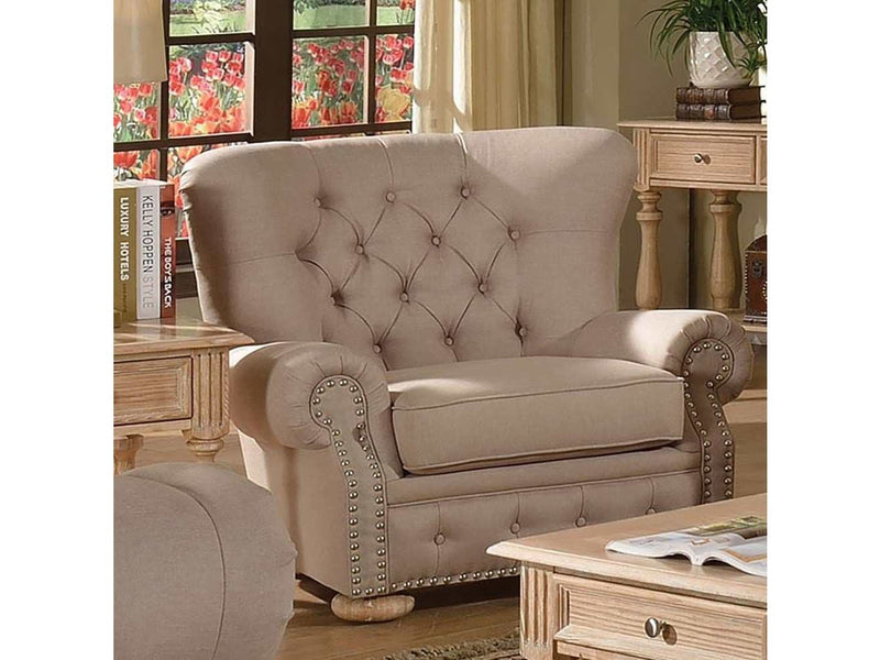 Shantoria - Beige Linen - Accent Chair - Ornate Home