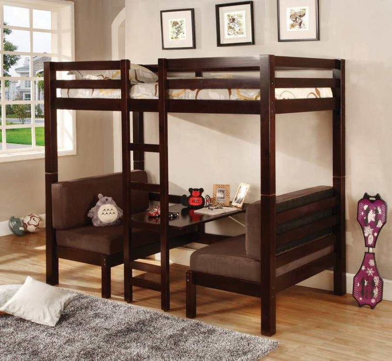 Joaquin - Medium Brown - Twin-over-Twin Bunk Bed - Ornate Home