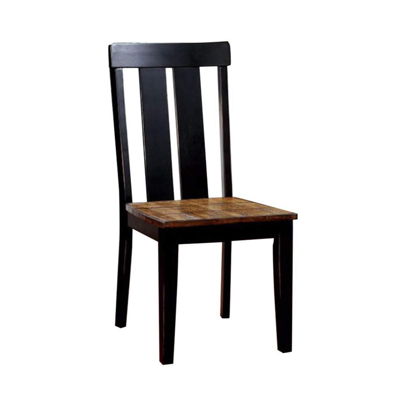 Alana Antique Oak & Black Dining Chair (Set of 2)