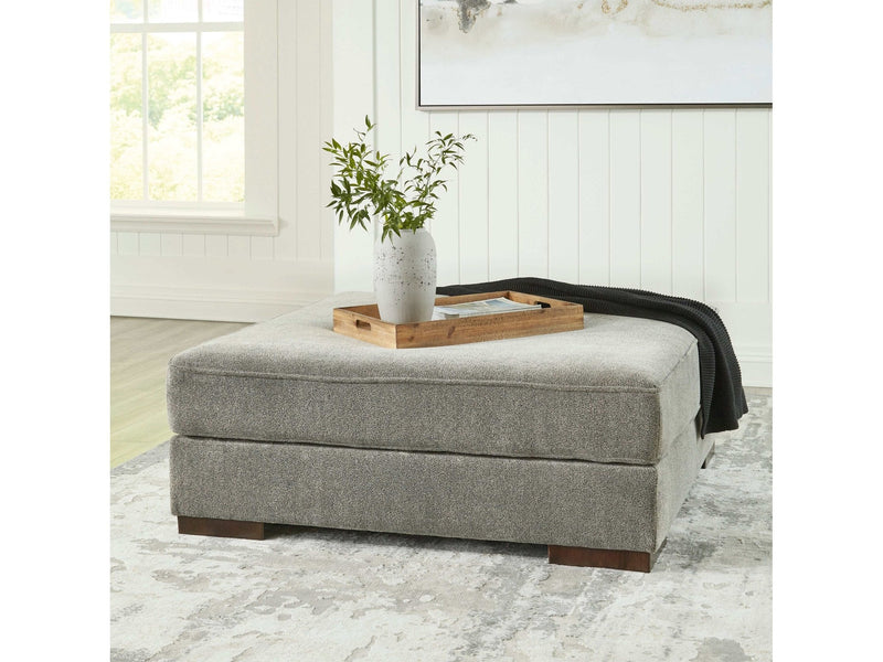 Bayless - Smoke - Oversized Accent Ottoman - Ornate Home