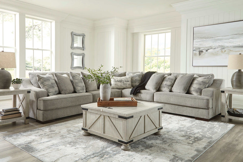 Bayless - Smoke - 3pc Symmetrical Sectional - Ornate Home