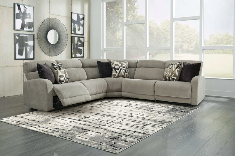 Colleyville - Stone - 5pc Power Reclining Sectional - Ornate Home