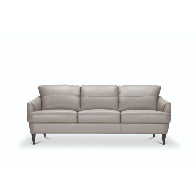 Helena Pearl Gray Genuine Leather Sofa