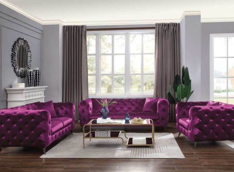 Atronia - Purple - Loveseat - Ornate Home