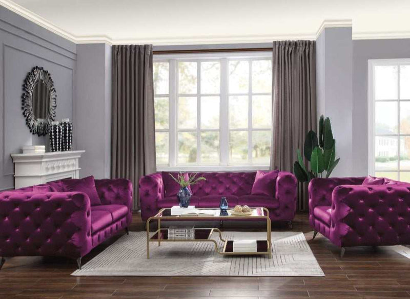 Atronia - Purple - Chair - Ornate Home