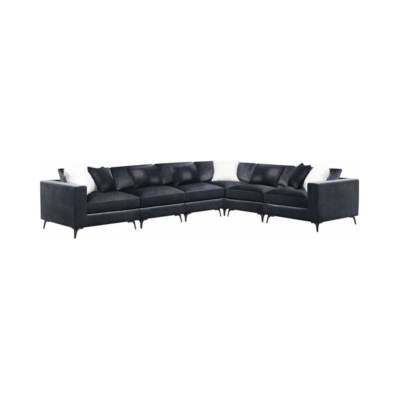 Schwartzman - Charcoal Velvet - Modular Sectional Units - Create your own Style - Ornate Home