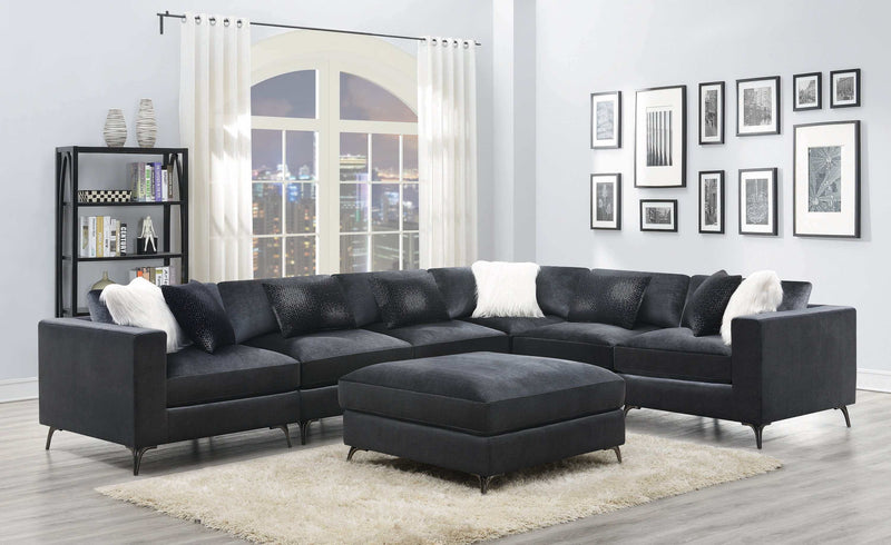 Schwartzman - Charcoal Velvet - Modular Sectional Units - Create your own Style - Ornate Home