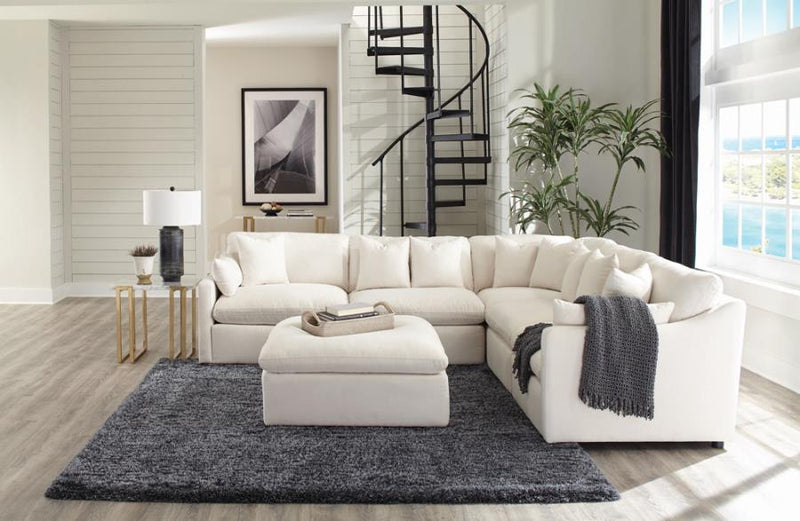 Pluma Ivory Modular Sectional Fabric Create your own Style