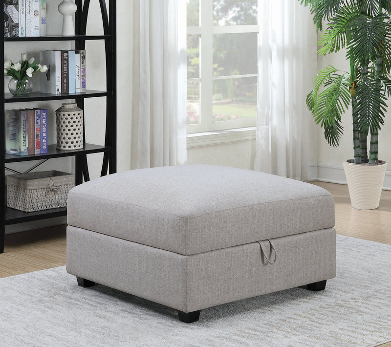 Cambria - Grey - Storage Ottoman - Ornate Home