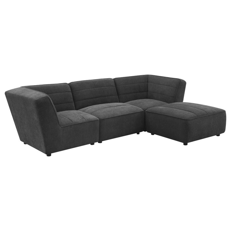 Sunny Charcoal 4pc Modular Sectional Living Room Set