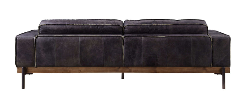 Silchester - Antique Ebony Top Grain Leather - Sofa - Ornate Home