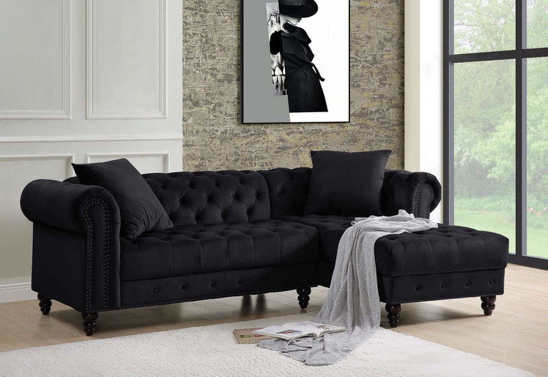 Adnelis - Black - RAF Sectional Sofa - Ornate Home