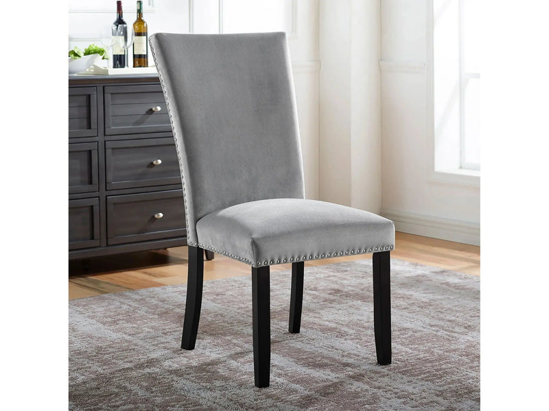 Kian Light Gray & Black Side Chair (Set of 2)