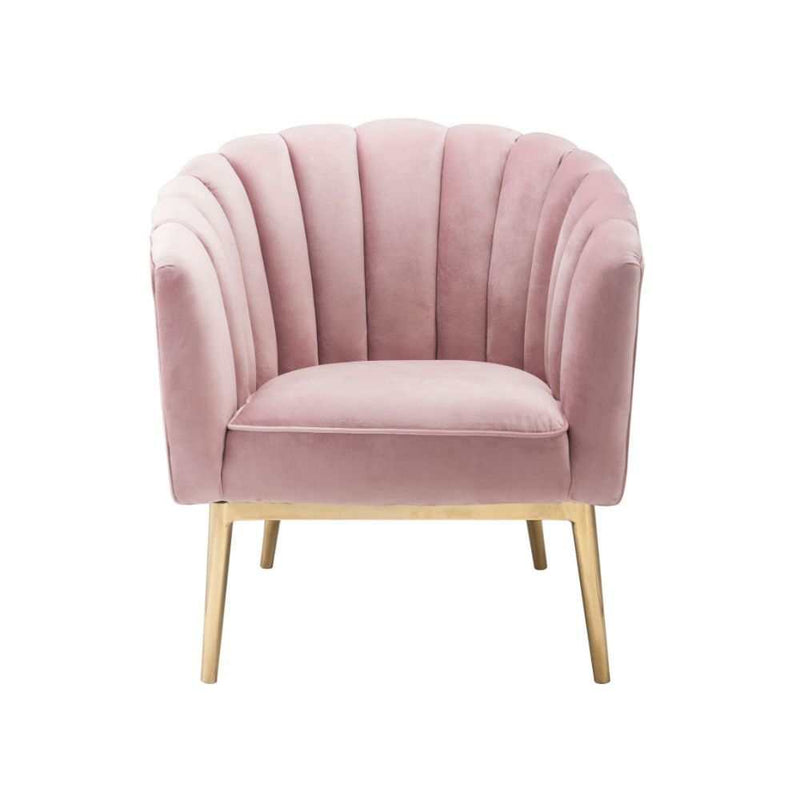 Colla - Blush Pink Velvet & Gold - Accent Chair - Ornate Home