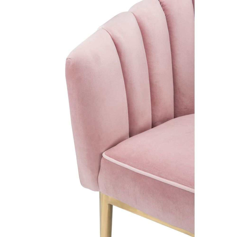 Colla - Blush Pink Velvet & Gold - Accent Chair - Ornate Home