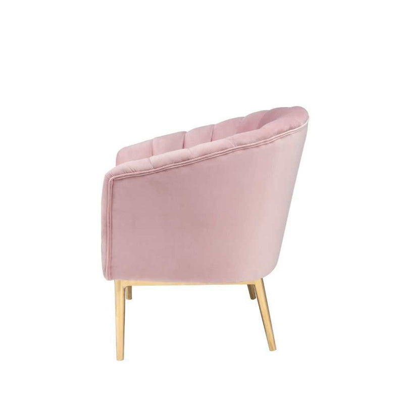 Colla - Blush Pink Velvet & Gold - Accent Chair - Ornate Home