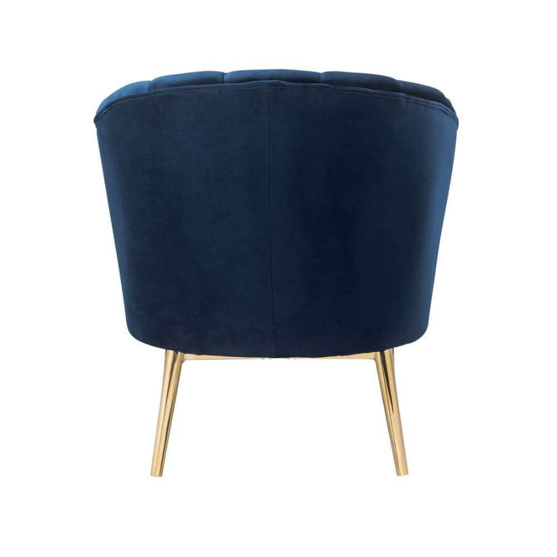 Colla - Midnight Blue Velvet & Gold - Accent Chair - Ornate Home