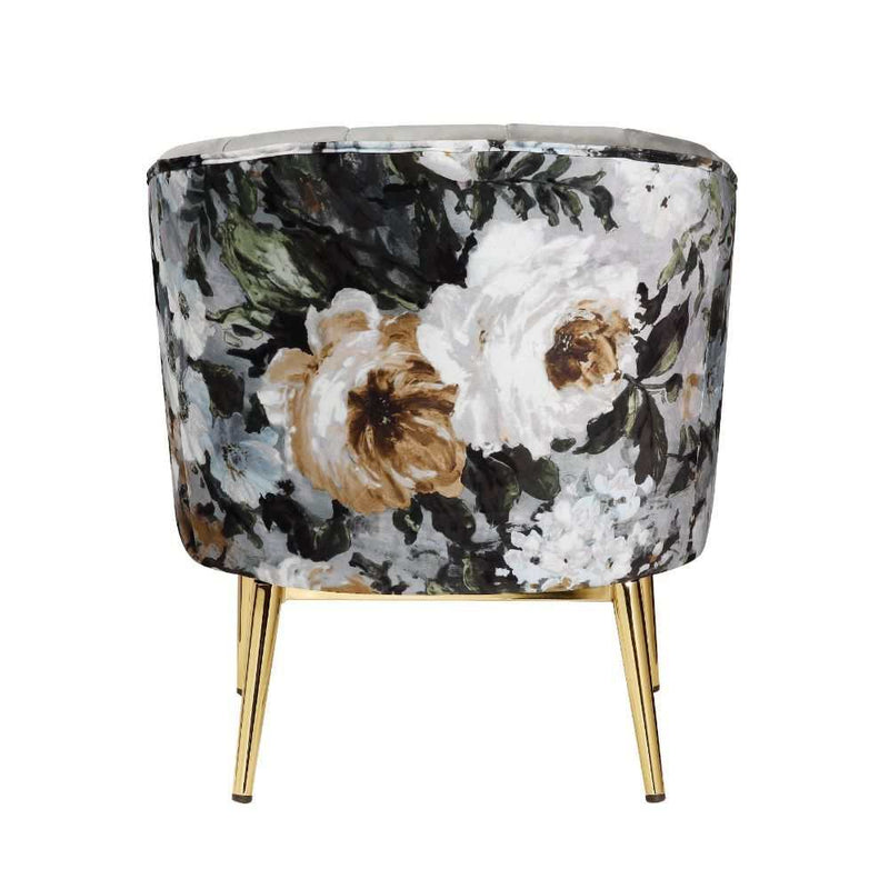 Colla - Gray Velvet & Gold - Accent Chair - Ornate Home