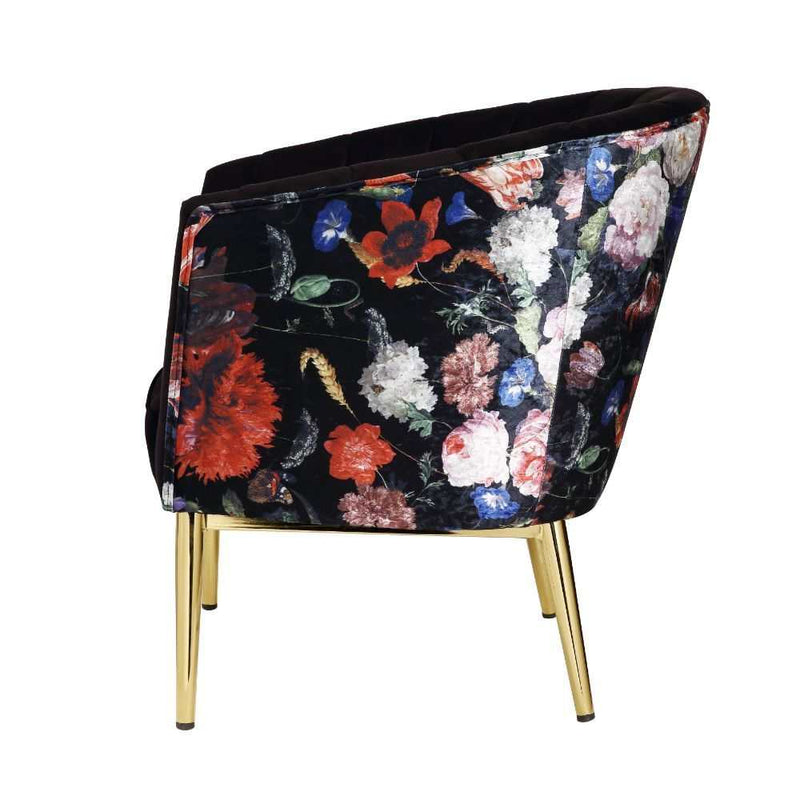 Colla - Black Velvet & Gold - Accent Chair - Ornate Home