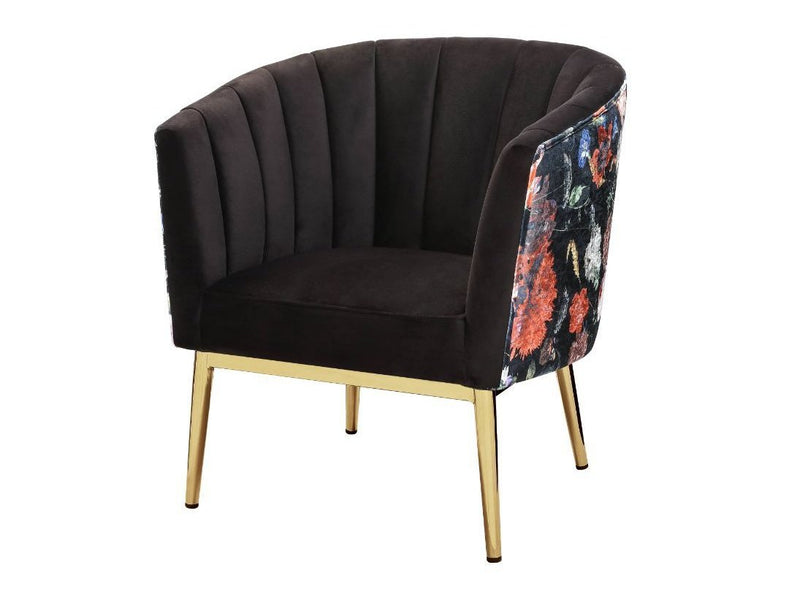 Colla - Black Velvet & Gold - Accent Chair - Ornate Home