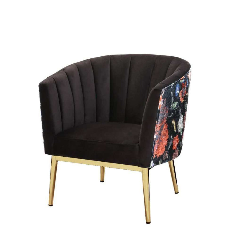 Colla - Black Velvet & Gold - Accent Chair - Ornate Home