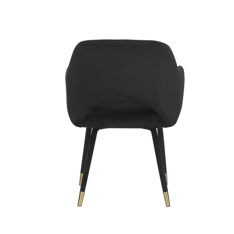 Applewood Black Velvet & Gold Accent Chair