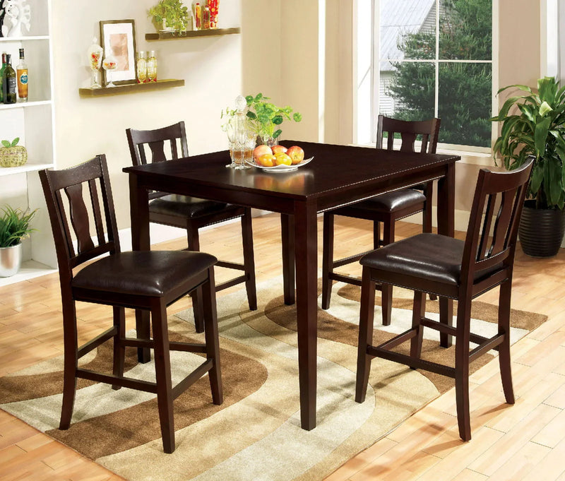 West Creek - Espresso - 5pc Dining Room Set - Ornate Home