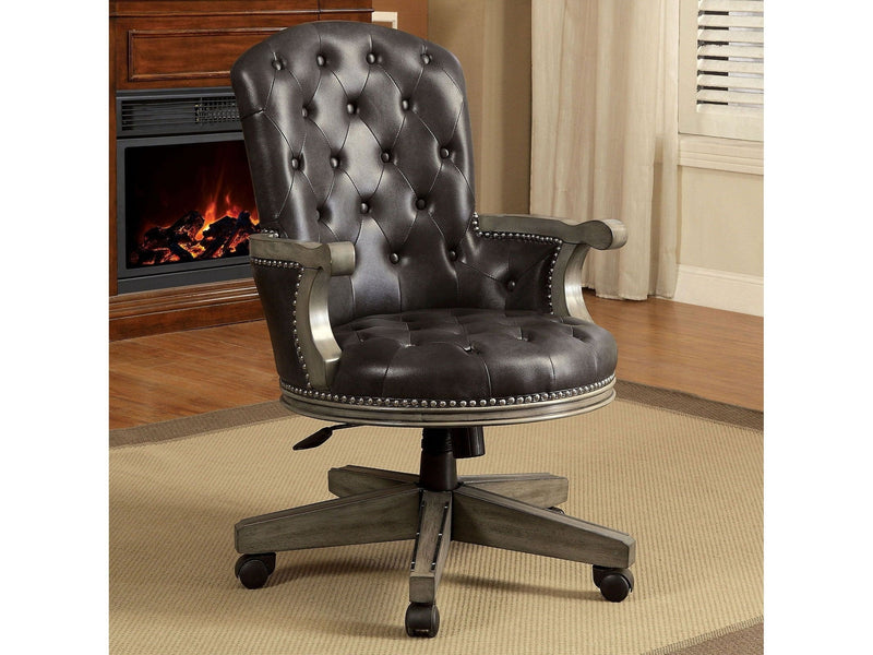 Yelena Gray & Black Arm Chair