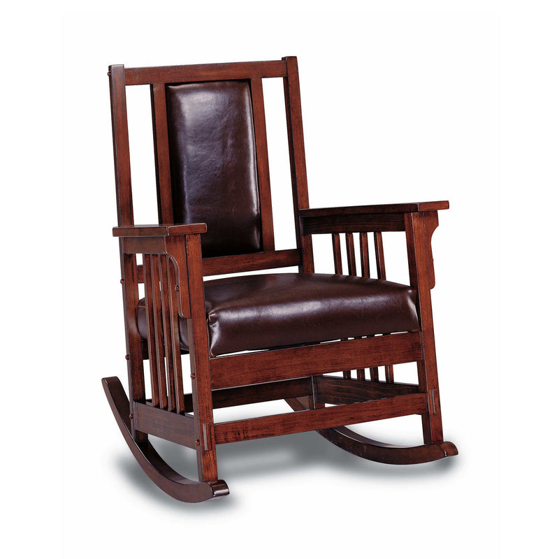 Elwood - Tobacco & Dark Brown - Rocking Chair - Ornate Home