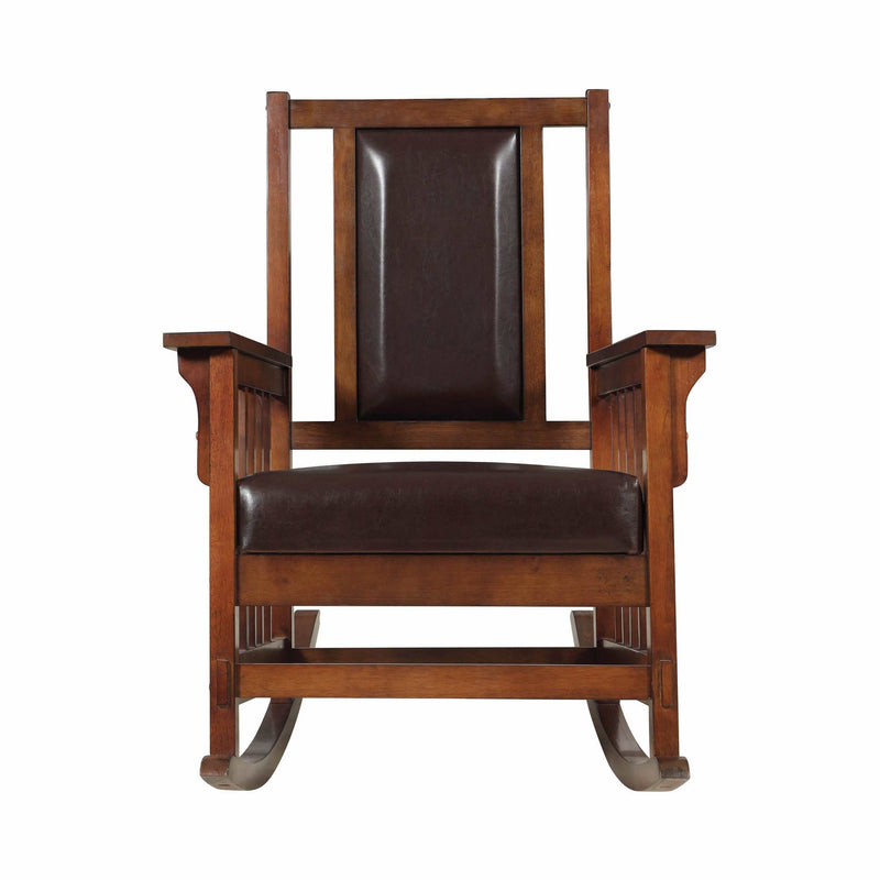 Elwood - Tobacco & Dark Brown - Rocking Chair - Ornate Home