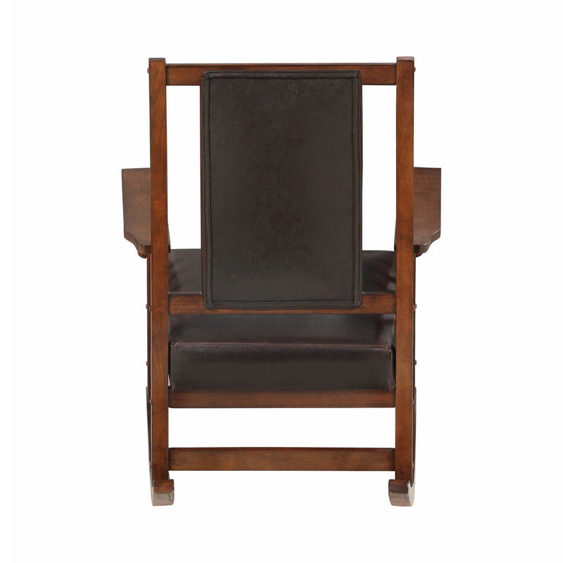 Elwood - Tobacco & Dark Brown - Rocking Chair - Ornate Home