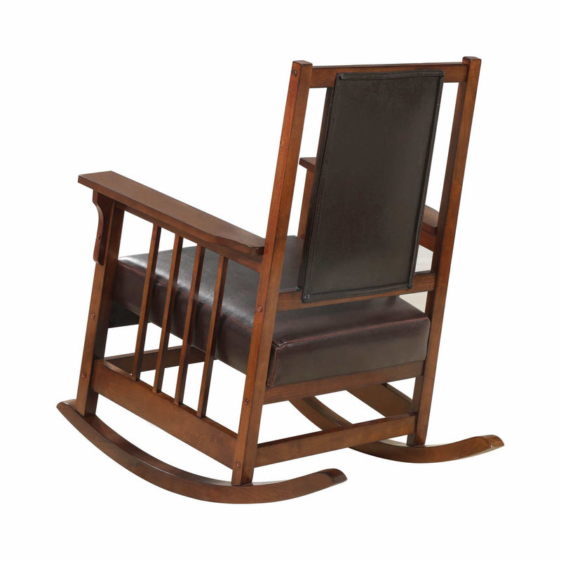 Elwood - Tobacco & Dark Brown - Rocking Chair - Ornate Home