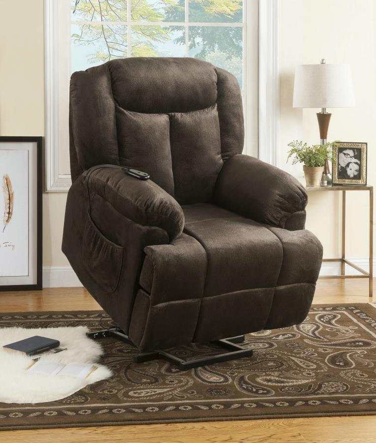 Finni - Chocolate - Power Lift Recliner - Ornate Home