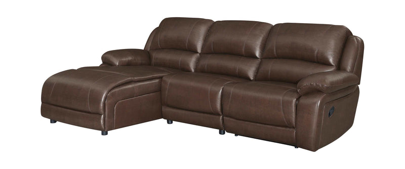 Mackenzie - Chestnut - 3pc Motion Sectional - Ornate Home