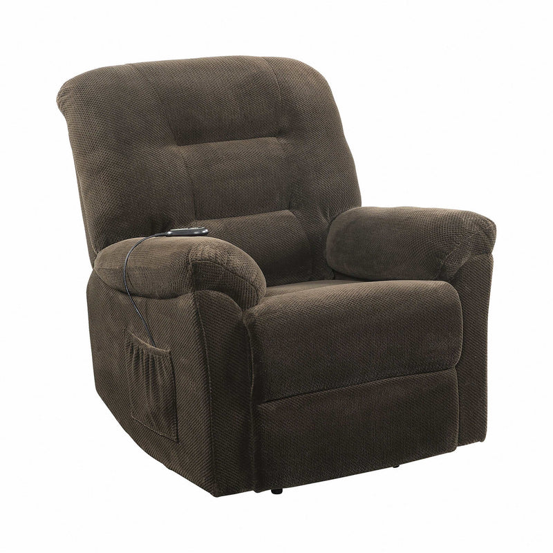 Marius - Chocolate - Power Lift Recliner - Ornate Home