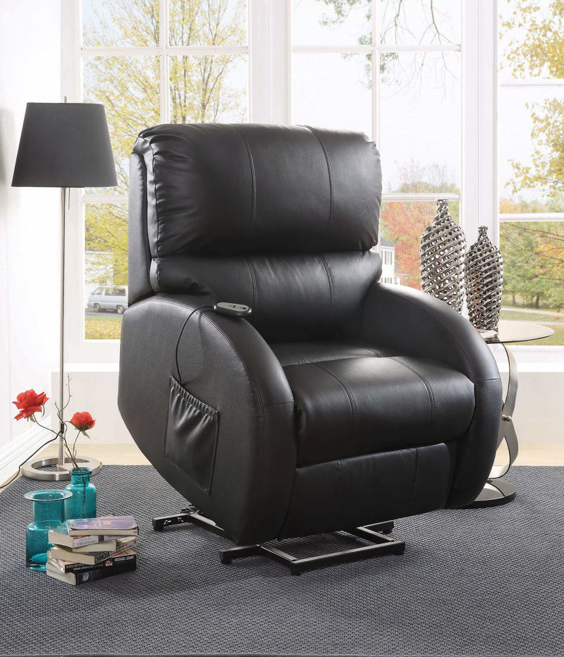 Adria - Black - Power Lift Recliner - Ornate Home