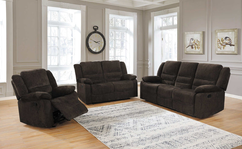 Gordon - Chocolate - 3pc Living Room Reclining  Set - Ornate Home