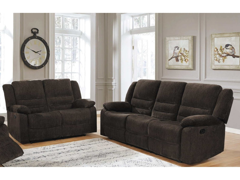 Gordon - Chocolate - 2pc Living Room Reclining Set - Ornate Home